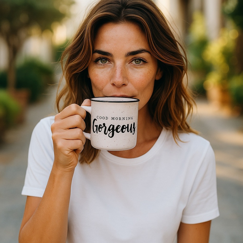 White Graphic Mug